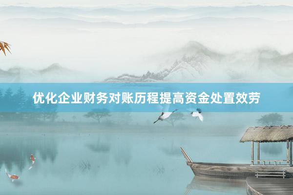 优化企业财务对账历程提高资金处置效劳